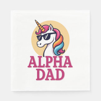 Funny Unicorn Dad Laufey Men Father's Day Christma スタンダードランチョンナプキン