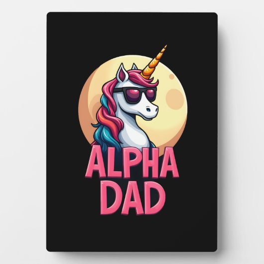 Funny Unicorn Dad Laufey Men Father's Day Christma フォトプラーク (正面)
