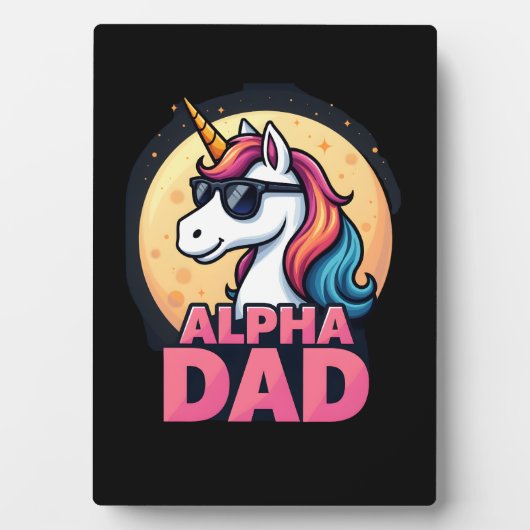 Funny Unicorn Dad Laufey Men Father's Day Christma フォトプラーク (正面)