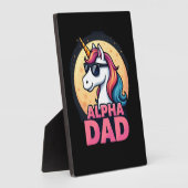 Funny Unicorn Dad Laufey Men Father's Day Christma フォトプラーク (側面)