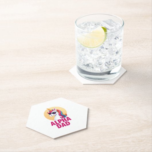 Funny Unicorn Dad Laufey Men Father's Day Christma ペーパーコースター (インサイチュ)