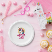 Funny Unicorn Dad Laufey Men Father's Day Christma ペーパープレート (パーティー)