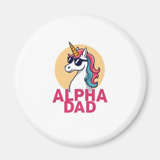 Funny Unicorn Dad Laufey Men Father's Day Christma マグネット (正面)