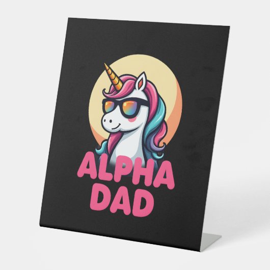 Funny Unicorn Dad Laufey Men Father's Day Christma 台座サイン (正面)