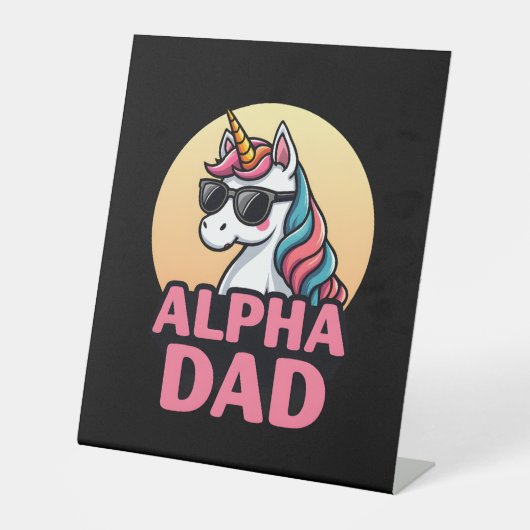 Funny Unicorn Dad Laufey Men Father's Day Christma 台座サイン (正面)