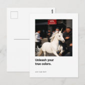 Funny Unicorn Photo Encouragement Cards ポストカード (正面/裏面)