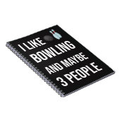 Funny Unique Gifts For Bowlers Bowling Sport Cool ノートブック (右側)