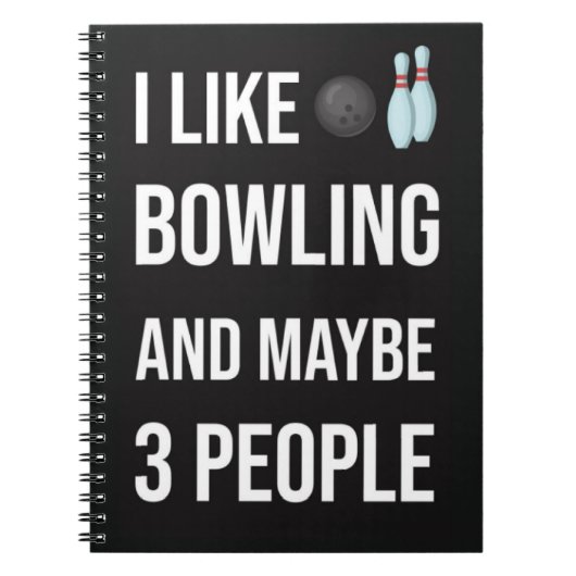 Funny Unique Gifts For Bowlers Bowling Sport Cool ノートブック (正面)