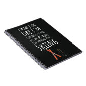 Funny Unique Gifts For Skiers Skiing Winter Sports ノートブック (右側)