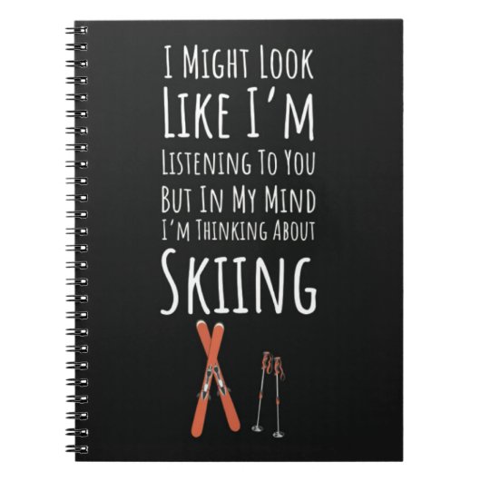 Funny Unique Gifts For Skiers Skiing Winter Sports ノートブック (正面)