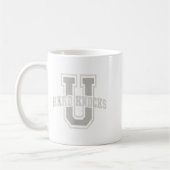Funny University Of Hard Knocks Affirmation Colleg コーヒーマグカップ (左)