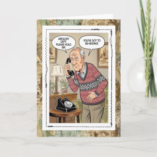 Funny Urology Dept Old Fart Just For Fun Card カード (正面)