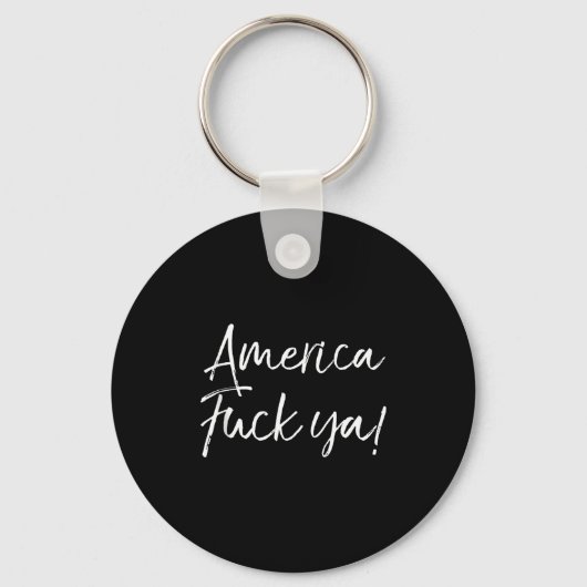 Funny Usa Quote American Saying Joke Gift America キーホルダー (正面)