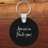 Funny Usa Quote American Saying Joke Gift America キーホルダー (正面)