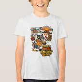 Funny Vacation Chaos Cartoon Design トライブレンドTシャツ (正面)