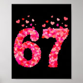 Funny Valentine 6 7 Meme Boy Six Seven Hearts Gen  ポスター (正面)