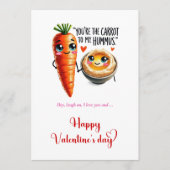 Funny Valentine Card with Cute Cartoon Fruit Humor シーズンカード (正面)