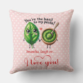 Funny Valentine Cartoon Food Pillow Personalized クッション (裏面)