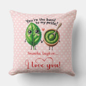 Funny Valentine Cartoon Food Pillow Personalized クッション (正面)