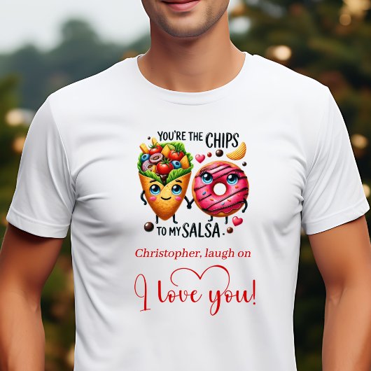 Funny Valentine Gift for Husband Food Quote TShirt Tシャツ