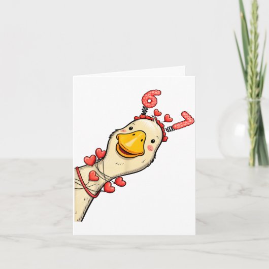 Funny Valentine Goose 6 7 Six Seven Meme Matching  カード (正面)
