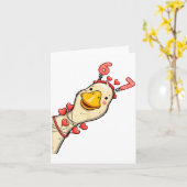 Funny Valentine Goose 6 7 Six Seven Meme Matching  カード (黄色い花)