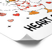 Funny Valentine Goose Coquette You Make My Heart G ポスター (角)