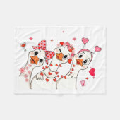 Funny Valentine Goose Nk Coquette Valentines Girls フリースブランケット (正面(横))