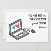 Funny Valentine Hearts Computer  案内状 (正面)