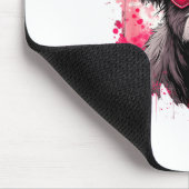 Funny Valentine Highland Cow Lollip Heart Art Nk L マウスパッド (コーナー)