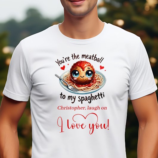Funny Valentine Love Gift Food Cartoon T-Shirt Tシャツ
