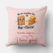 Funny Valentine Pillow Food Pun Custom Name クッション (正面)