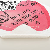 Funny Valentine pink heart シェルパブランケット (3/4)