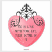 Funny Valentine pink heart シール (シート)