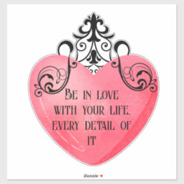 Funny Valentine pink heart シール