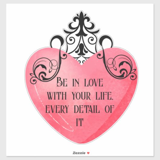 Funny Valentine pink heart シール (シート)