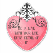 Funny Valentine pink heart シール (正面)