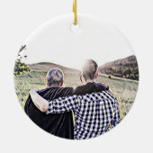 Funny Valentine pink heart セラミックオーナメント (裏面)