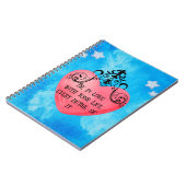 Funny Valentine pink heart ノートブック (左側)