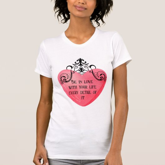 Funny Valentine pink heart Tシャツ (正面)