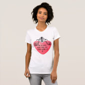 Funny Valentine pink heart Tシャツ (正面フル)