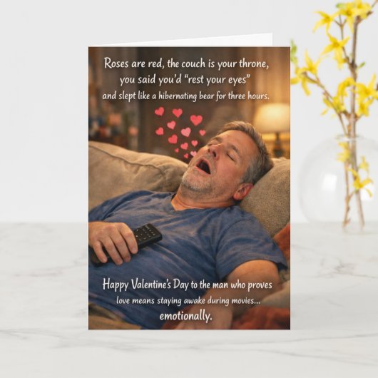 Funny Valentine’s Cards for Dads カード (黄色い花)