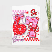 Funny Valentine’s Day 67 Meme 6 7 Valentine Bow He カード (正面)