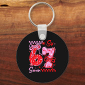 Funny Valentine’s Day 67 Meme 6 7 Valentine Bow He キーホルダー (正面)