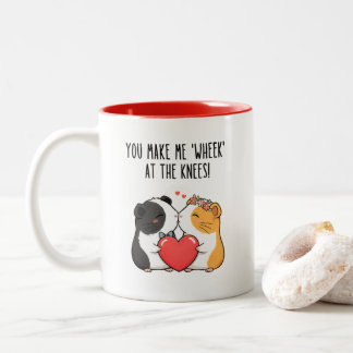 Funny Valentine’s Day Guinea Pig Mug, ツートーンマグカップ