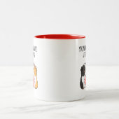 Funny Valentine’s Day Guinea Pig Mug, ツートーンマグカップ (中央)
