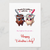Funny Valentine’s Day Love Card with Cartoon Food シーズンカード (正面)