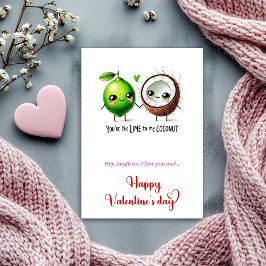 Funny Valentine’s Day Love Card with Cartoon Fruit シーズンカード
