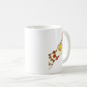 Funny Valentine Silly Gooses Duck Heart Love Match コーヒーマグカップ (正面右)