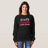 Funny Valentine Soft Hoodie Cold Heart Sweatshirt スウェットシャツ (正面フル)